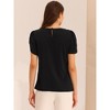 INSPIRE CHIC Women's Cutout Round Neck Cap Sleeve Casual Top - 4 of 4