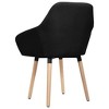 vidaXL Dining Chairs, 2 Pcs, Black Fabric - 3 of 4