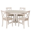 NicBex 5 Piece Dining Table Set with Solid Wood Modern Kitchen Table Set with Upholstered Chairs with Backrest for Kitchen - 4 of 4