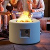 Costway 25.5" Round Terrazzo Propane Gas Fire Pit with Stainless Steel Burner & Lava Rocks - 4 of 4