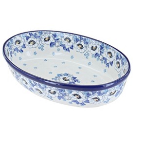 Blue Rose Polish Pottery 299 Ceramika Small Oval Baking Dish - 1 of 1
