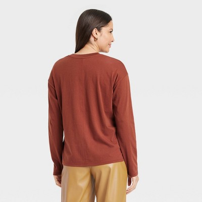 T-shirt Manches Longues A New Day Gris Pour Femme - Taille S - Occasion Très Bon état