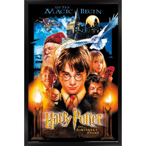 Trends International 24X36 Harry Potter and the Sorcerer's Stone - One  Sheet Framed Wall Poster Prints Black Framed Version 24 x 36