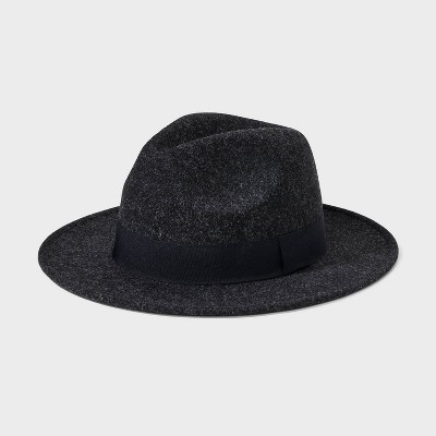 Men's Poly Wool Fedora - Goodfellow & Co™ Black L/XL