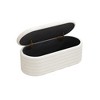 VYNXARIA Storage Chenille Ottoman Bench Upholstered Fabric Storage Bench End of Bed Stool with Safety Hinge - 4 of 4