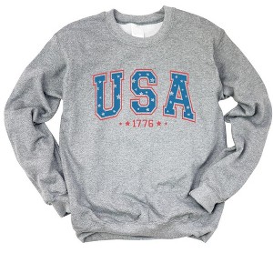Simply Sage Market Women's Graphic Sweatshirt USA 1776 Stars - 1 of 3