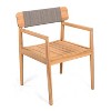 NicBex Farmhouse Outdoor Acacia Wood Dining Chairs Set of 2,Mid-Century Patio Chairs Accent Chairs for Dining Room,Courtyard,Yard - 3 of 4