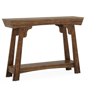 Dexmalle Rustic Brown Wood Console Table with Open Storage - 1 of 4