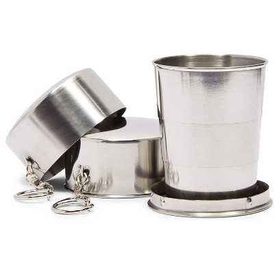 Stainless Steel Cup Tumbler Collapsible Travel Camping Drinking Mug Portable 4 6 