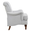 GDFStudio Nassau Modern Rubberwood Chenille Upholstered Accent Chair - 4 of 4