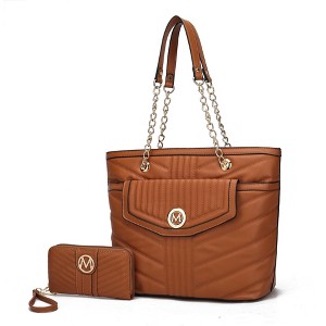MKF Collection Chiari Vegan Leather Women's Tote Bag with Wallet by Mia K - 1 of 4