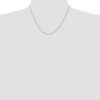 Black Bow Jewelry 0.65mm, 14k White Gold, Diamond Cut Spiga Chain Necklace - 2 of 4