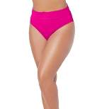 Swimsuits for All Women’s Plus Size High Waist Cheeky Shirred Brief