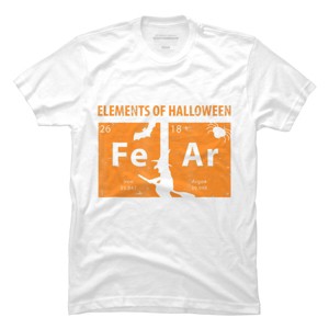 Men's Design By Humans Elements Of Halloween Tee (FeAr) Periodically By Luckyst T-Shirt - 1 of 4