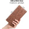 BEAFUP Leather Women Wallet RFID Slim Wallets for Women,Thin Ladies Credit Card Holder Bifold Billfold with 11 Card Slots & ID Window,Brown - 3 of 4