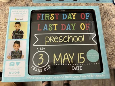 Pearhead First/last Day Of School Chalk Board Set : Target