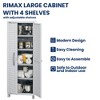 Inval Large Storage Cabinet Light Gray: Nautical Style, 4 Shelves, 2 Drawers, HDPE Material, Anti-Tip Hardware - 3 of 4