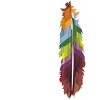 Junior's Design By Humans The Patterned Feather By bortwein T-Shirt - 2 of 3