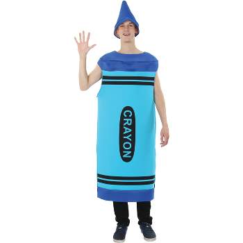 Men's Blue Crayon Adult Costume One Size