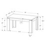 Monarch Specialties Dining Table 60" Rectangular Kitchen Dining Room Beige Laminate Contemporary Modern - 4 of 4