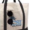 College Of Staten Island Primary Logo Canvas Tote Bag With External Pocket, Reusable Shoulder Bag for Shopping, School, Beach - 2 of 4