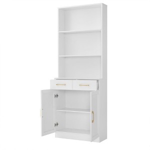 NicBex 70 Inch Tall Bathroom Storage Cabinet,Large Storage Cabinet with 2 Drawers and Open Shelves - 1 of 4