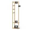 Versatile 4-in-1 Bamboo Clothes Coat Stand Space-saving Hat Shoe Rack Garment Shelf with Hanging Rail Hooks for Hat, Bag, Hoodies, Jacket - 4 of 4