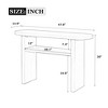 Elegant Minimalist Console Table with Rounded Edges and Sturdy Shelf Design for Entryway, Living Room(Black) - 3 of 4