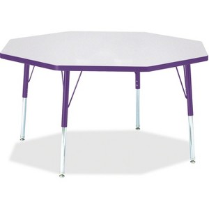 Jonti-Craft Berries Elementary Height Color Edge Octagon Table (48 x 48) in Purple - 1 of 2