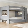 Whisen Full Size Bunk Bed & Bed Frame with  Desk and Bookshelves, Drawers, Ladder - 2 of 4