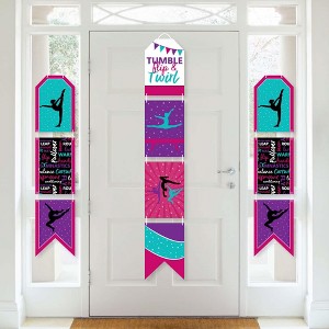 Big Dot of Happiness Tumble, Flip and Twirl - Gymnastics - Hanging Vertical Paper Door Banners - Birthday Party or Wall Decor Kit - Indoor Door Decor - 1 of 4