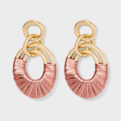 SUGARFIX by BaubleBar Door Knocker Statement Earrings - Gold/Brown