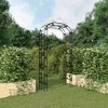 vidaXL Garden Arch/Pergola/Arbor - Black - 45.7"x17.7"x94.5" Powder-Coated Steel for Climbing Plants/Path Decoration - 2 of 4