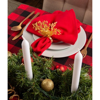Red and Black Buffalo Check Cotton Placemats Set of 6