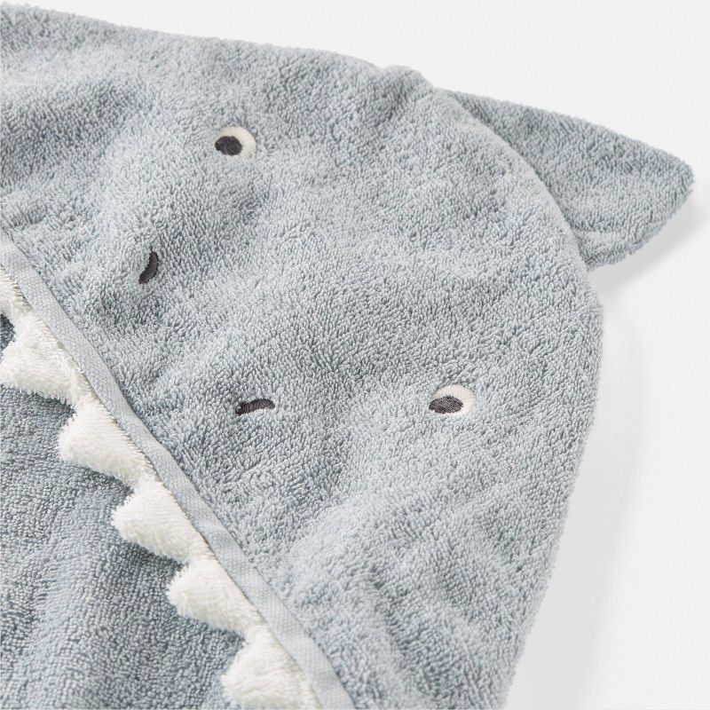Little Planet by Carter&#39;s Hooded Character Towel - Shark, 3 of 4
