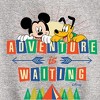 Boys' - Disney - Adventure Is Waiting With Tent Graphic Long Sleeve Fleece Sweatshirt - 2 of 4