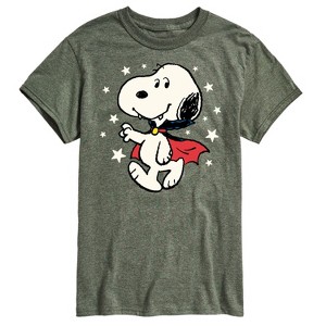 Men's - Peanuts - Snoopy Vampire Stars Glow In The Dark Short Sleeve Graphic T-Shirt - 1 of 4