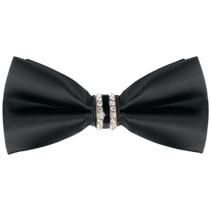 INSPIRE CHIC Men's Rhinestone Decor Pre-tied Adjustable Bow Tie - 1 of 4