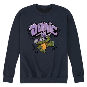 Men's - Teenage Mutant Ninja Turtles Mutant Mayhem - Baby Donnie Graphic Graphic Fleece Sweatshirt - 1 of 4