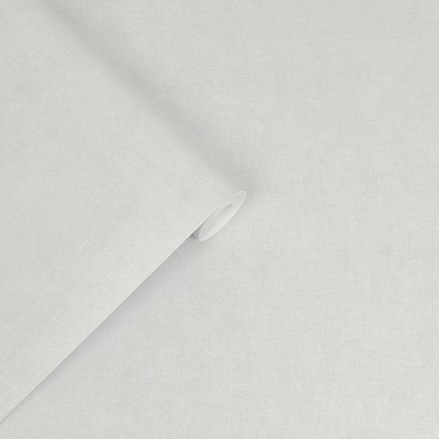 Plain Pale Silver Non-Woven Removable Wallpaper