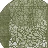 Olive Green And Artichoke Green Abstract Washable Indoor Outdoor Area Rug - 4 of 4