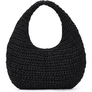 BEAFUP Women's Straw Shoulder Bag - Stylish Summer Beach Tote with Detachable Chain Strap, Ideal for Travel and Casual Use - 1 of 4