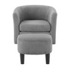 Sapphtopaz 360 Swivel Accent Chair and Ottoman Set Corduroy Fabric Comfortable Single Sofa Recliner for Living Room, Bedroom, Office, Indoor - 2 of 4