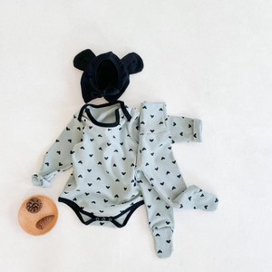 MyKids-USA Baby Cartoon Print Pattern Soft Onesies Combo Trousers Sets - 1 of 4
