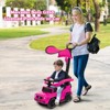 Infans 3 in 1 Ride on Push Car Mercedes Benz G350 Stroller Sliding Car w/ Canopy - 3 of 4