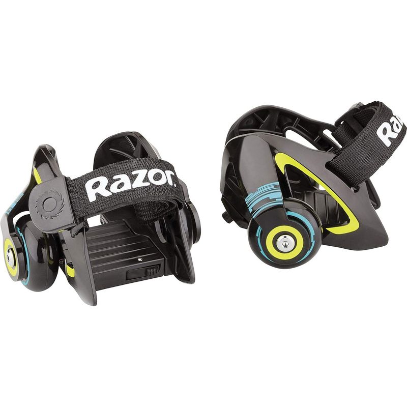 Razor Heavy Duty Jetts Heel Wheels with Spark Pads, Skid Pads, and Hook and Loop Strap for Ages 6 or Older and Supports up to 176 pounds, Green, 1 of 7