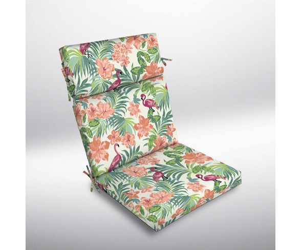 Luau Flamingo Tropical Cartridge Chair Cushion - Arden Selections
