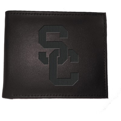Evergreen Ncaa Usc Trojans Black Leather Bifold Wallet Officially ...
