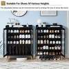 5-Tier Shoe Storage Cabinet with Glass Doors, Wooden Shoes Rack ， Shoe Organizer for Entryway, Hallway, - 2 of 4