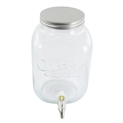 Gibson Home 0.95 Gallon Duval Glass Beverage Dispenser Clear - Office Depot